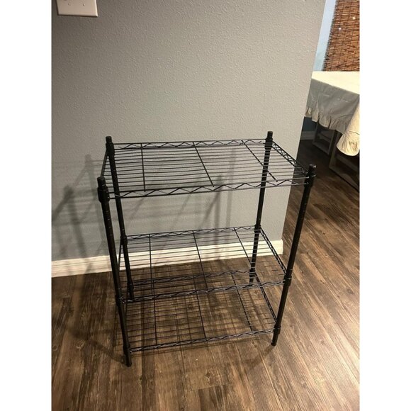 New 3-Shelf Adjustable Steel Wire Rack Heavy Shelving Organizer for Kitchen - Picture 2 of 11